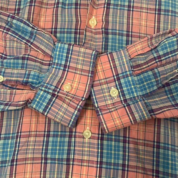 Vineyard Vines Classic Check Button Down Whale Shirt size Large - Picture 3 of 4
